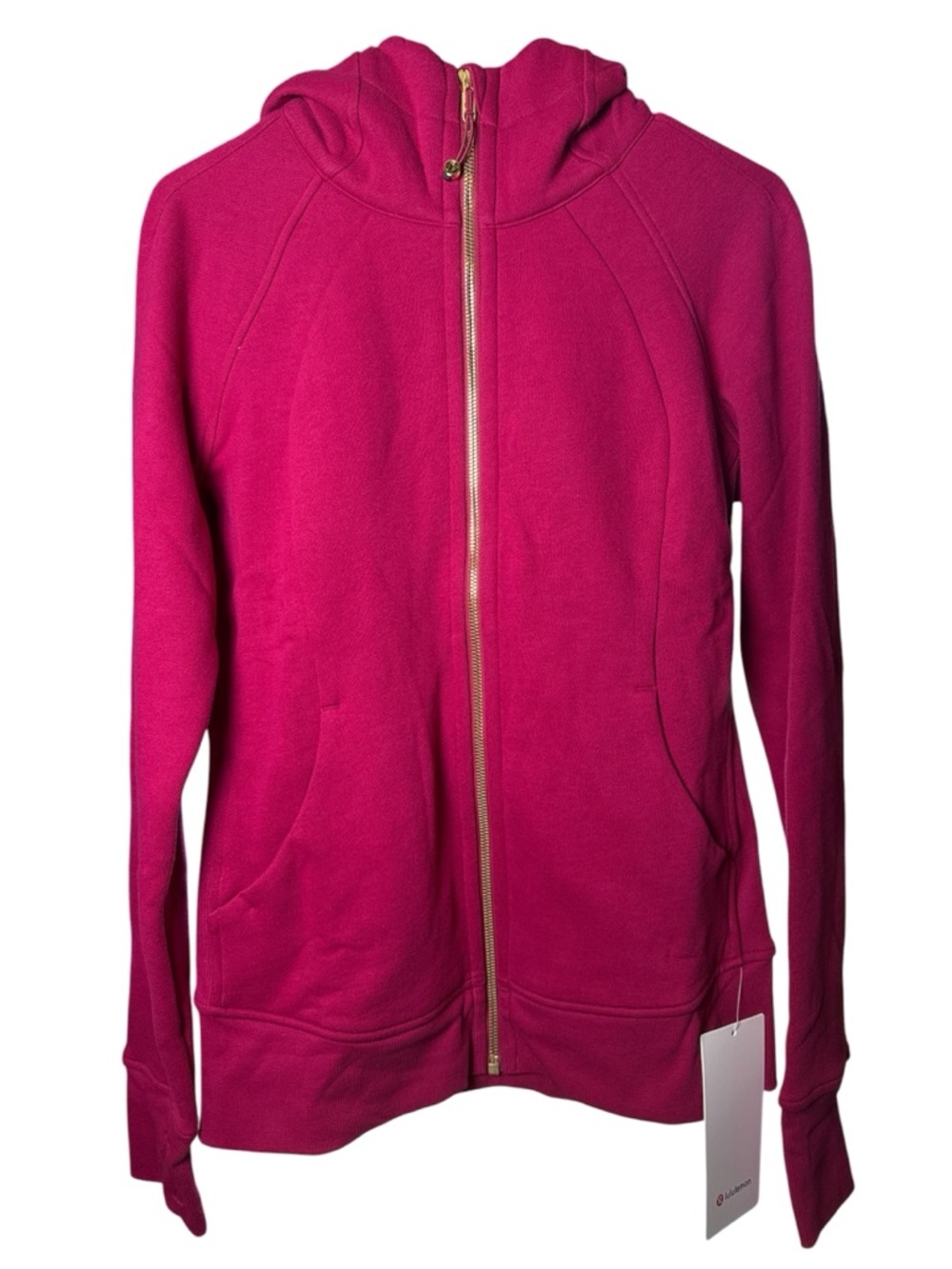 NWT Lululemon Scuba Hoodie Full Zip Berry Rumble / Gold – Size 8 - Picture 5 of 9